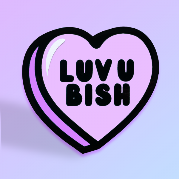Luv U Bish' Candy Heart Card - Image 2