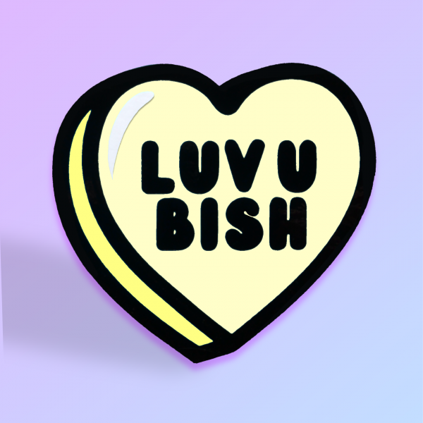 Luv U Bish' Candy Heart Card - Image 5