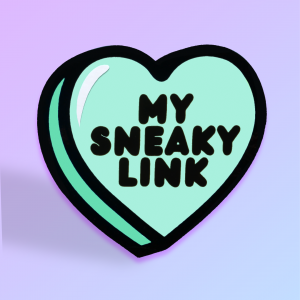 My Sneaky Link' Candy Heart Card