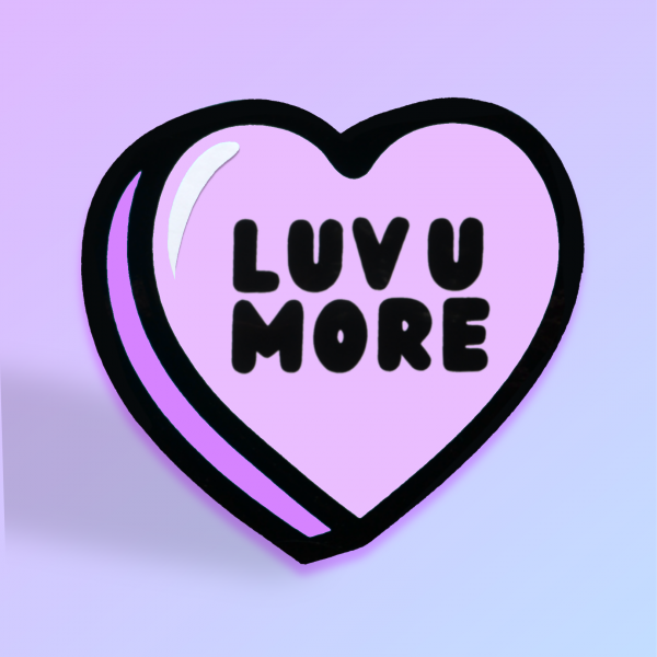 Luv U More' Candy Heart Card - Image 3