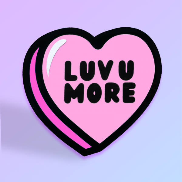 Luv U More' Candy Heart Card - Image 2