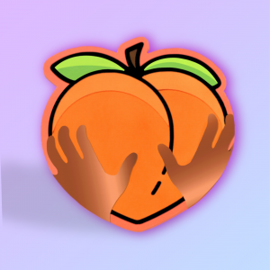 Peach Emoji + Hands Card