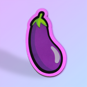 Eggplant Emoji Card
