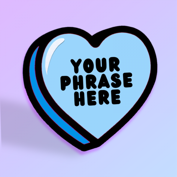 Custom Phrase' Candy Heart Card - Image 3